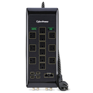 CyberPower PBJ5UC Surge protector, 15-Amp, 3480 Joules, 12 NEMA 5-15R outlets